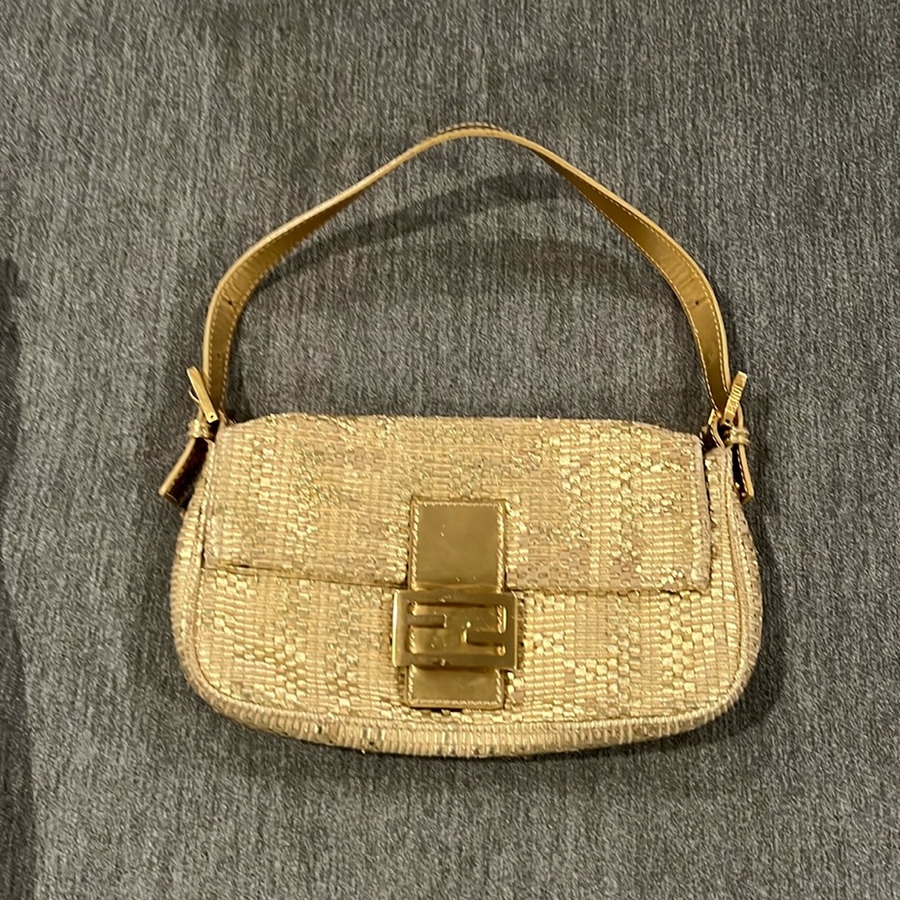 Fendi gold baguette